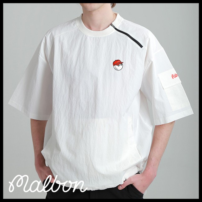 말본[MALBON] 소매포켓지퍼반팔아노락