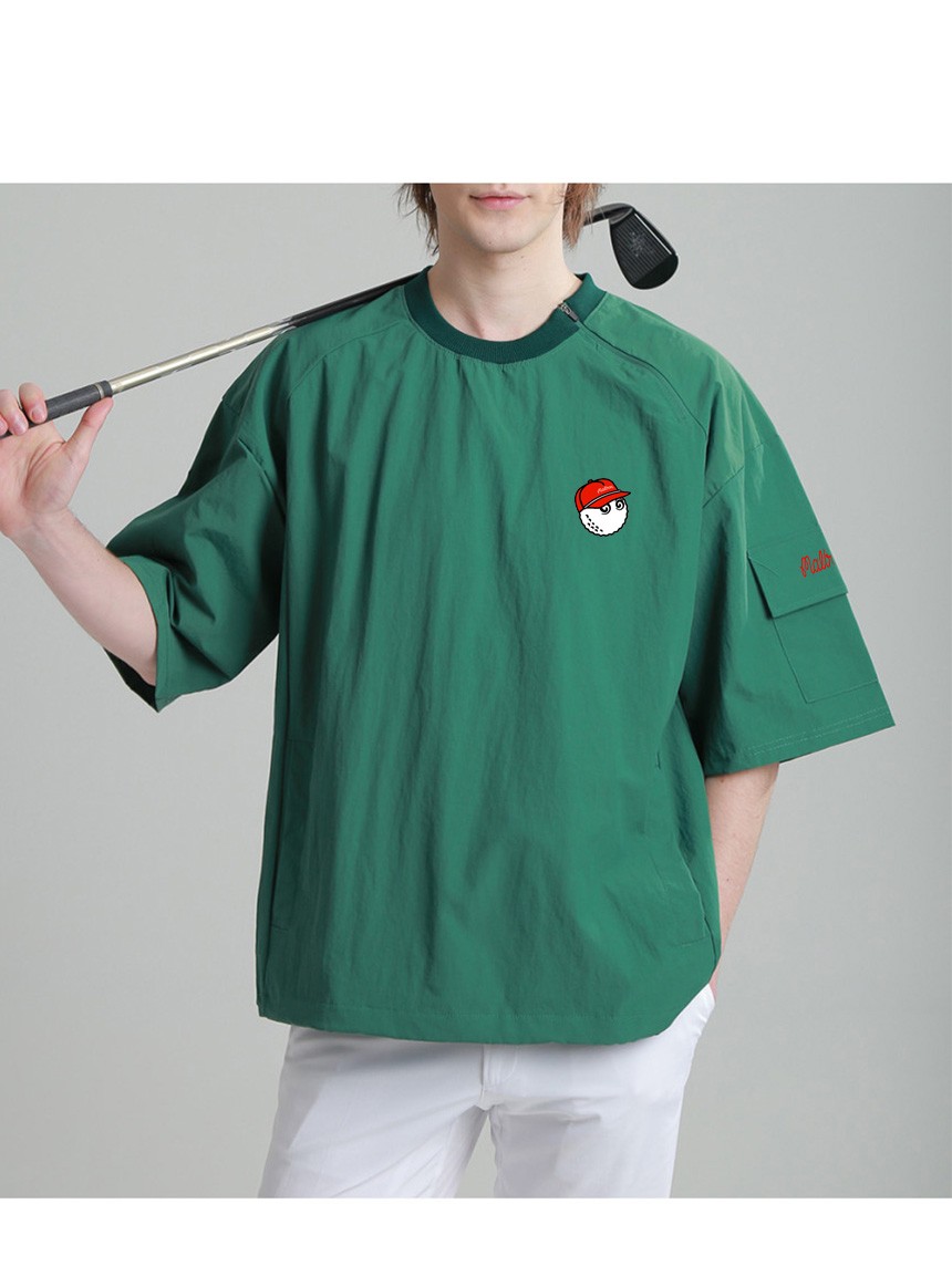 말본[MALBON] 소매포켓지퍼반팔아노락