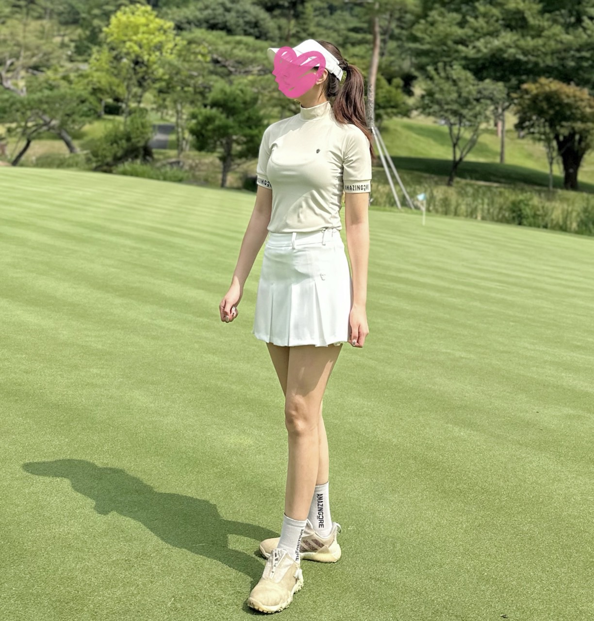 [어메이징크리]	레이어드 플리츠 테크 큐롯