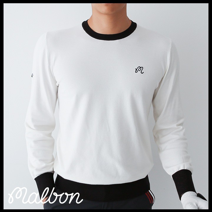 말본[MALBON] 라운드배색니트