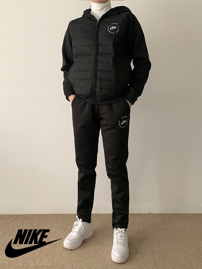 [나이키] 빅로고패딩집업세트